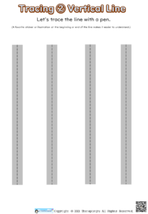 Tracing 2E vertical line. Free Download. Click on image or button to enlarge.