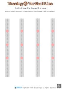 Tracing 2E vertical line marked Free Download. Click on image or button to enlarge.