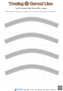 Tracing 3E curved line  up framed Free Download. Click on image or button to enlarge.