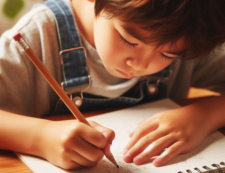 漢字を書くという行為は、「目で見た形」を「手を動かして再現する」という一連の動作です。